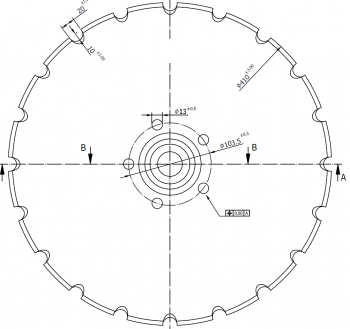 Диск за брана  НАЗЪБЕН VADERSTAD ЗА СЕЯЛКА 410X5mm С 5 ОТВ.  451371