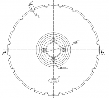 Диск за брана  НАЗЪБЕН VADERSTAD CARRIER 450X5mm С 4 ОТВ.  466947