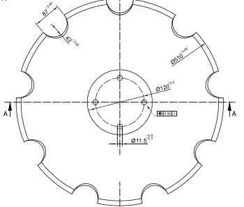 Диск за брана  НАЗЪБЕН AMAZONE 510X5mm С 4 ОТВ.  78201966