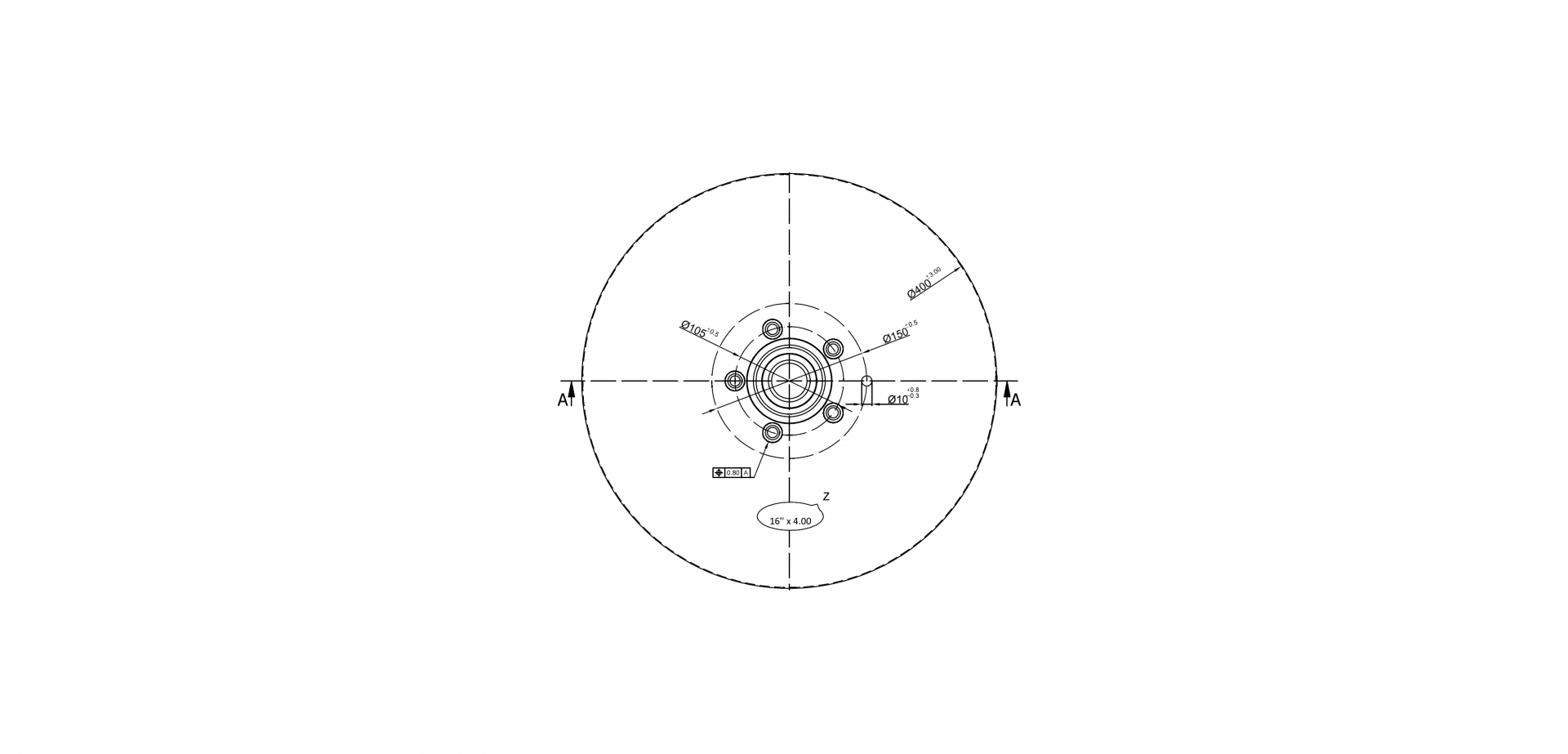 Диск за брана  НАЗЪБЕН AMAZONE 400X4mm С 5 ОТВ.  961301