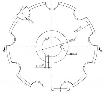 Диск за брана  НАЗЪБЕН HORSCH 460X4mm С 3 ОТВ.  23246102